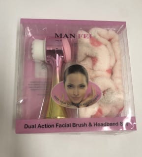 Set de Cepillo Facial de Doble Acción y Diadema - Man Fei