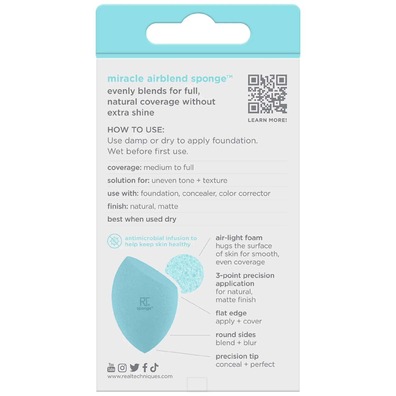 Esponja miracle airblend - REAL TECHNIQUES - Imagen 2